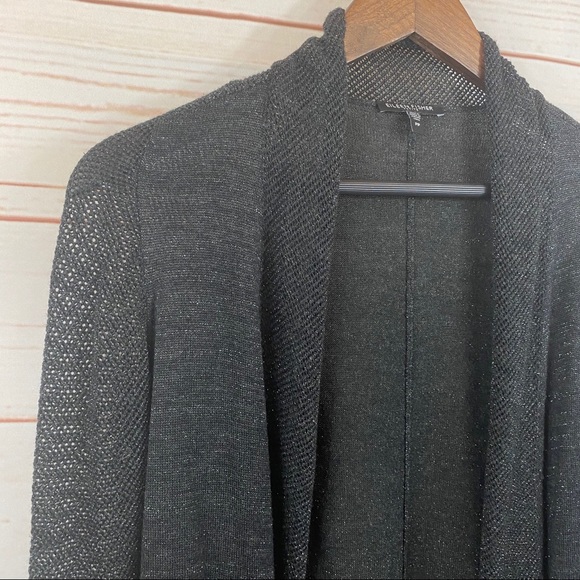 Eileen Fisher Waterfall Merino Wool Blend Cardigan - Picture 3 of 6